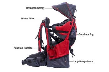 Pawsfiesta Rouge porte-bébé pour randonnée