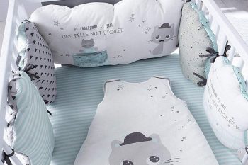 Vertbaudet Moustachat tour de lit pour bébé