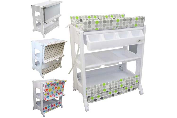 Monsieur Bébé Table à langer table à langer avec baignoire