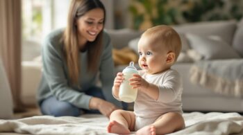 a quelle age un bebe tient son biberon