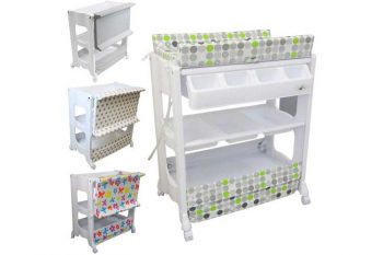 Monsieur Bébé Table à langer table à langer avec baignoire