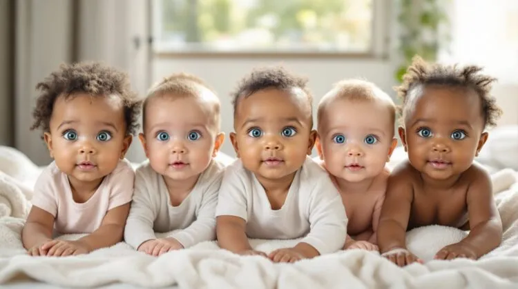 yeux vert bebe