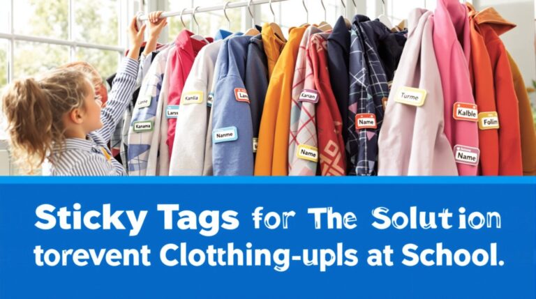 Les sticks autocollants : la solution pour éviter les échanges de vêtements à l’école