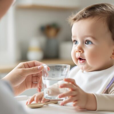 donner de l eau a bebe
