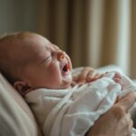 bebe pleure apres tete