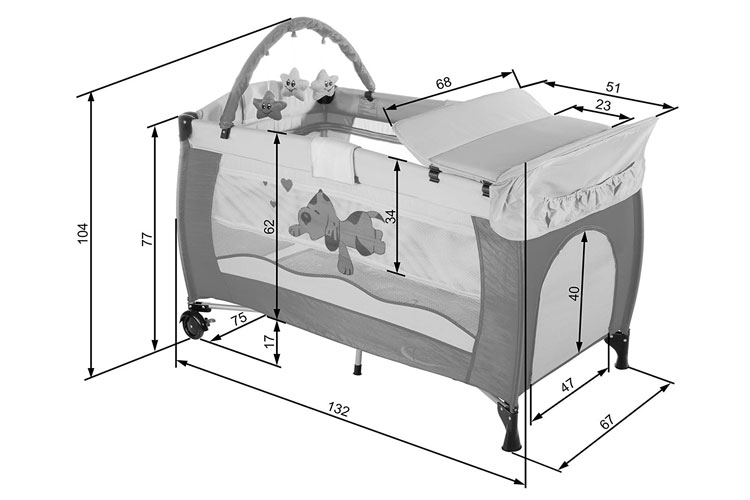 TecTake Lit Bébé Parapluie avis