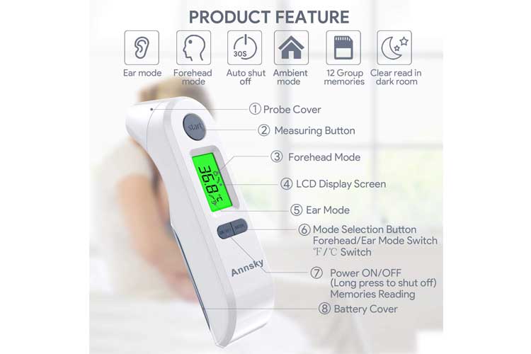 Annsky Thermomètre Frontal avis