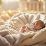 bebe qui s'endort sur son biberon