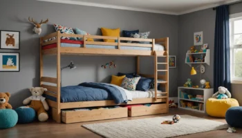 chambre avec lit superposé