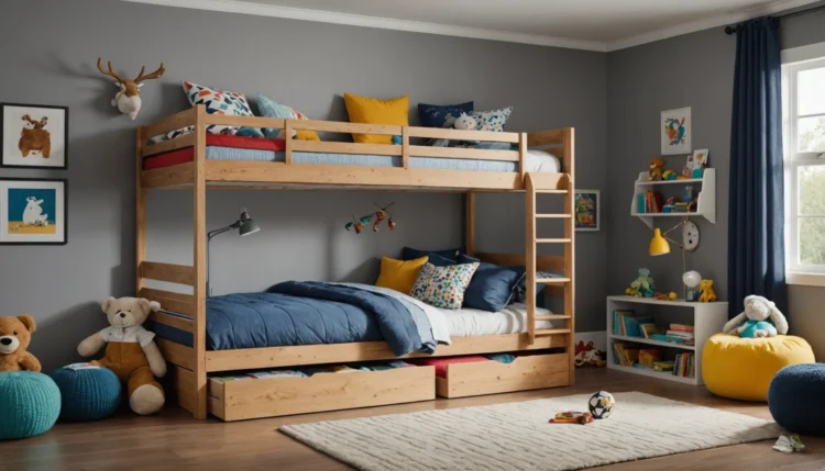 chambre avec lit superposé
