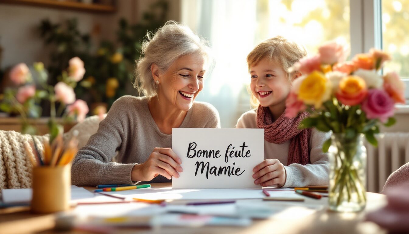 bonne fête mamie coloriage