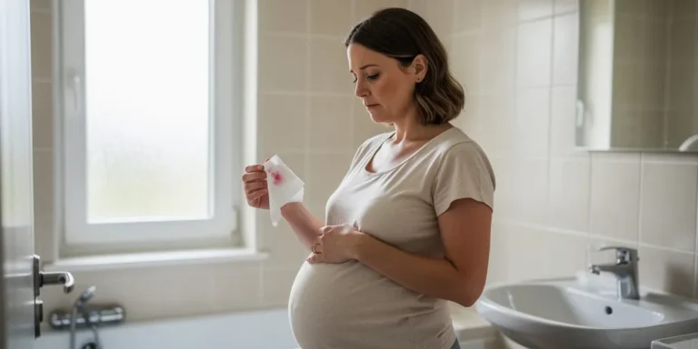 perte rosée en m'essuyant grossesse 7 mois