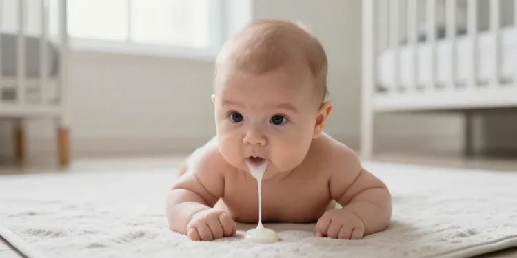 bebe regurgite sur le ventre