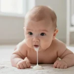 bebe regurgite sur le ventre