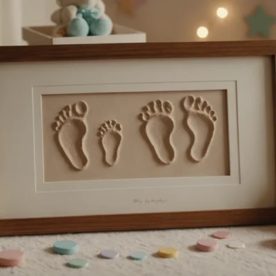 cadre photo empreinte bébé