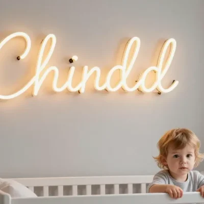 Néon prénom dans la chambre d'enfant : comment l'utiliser sans se tromper
