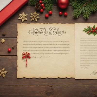 reponse du pere noel a imprimer